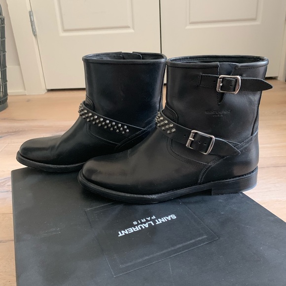 ✨AUTHENTIC✨ Saint Laurent Moto Boot - Picture 2 of 4